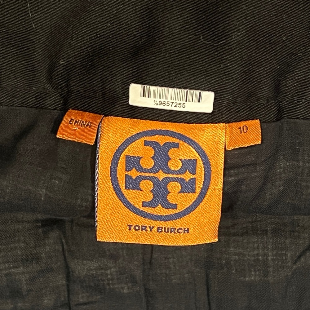 Tory Burch Black and Brown Circle Polka Dot Mini Skirt Size 10 EUC - Picture 9 of 12